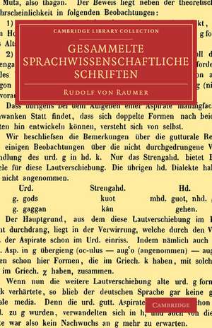 Gesammelte sprachwissenschaftliche Schriften de Rudolf von Raumer