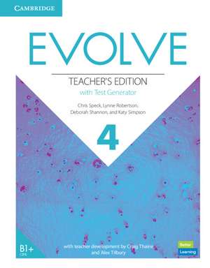 Evolve Level 4 Teacher's Edition with Test Generator de Chris Speck