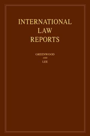 International Law Reports: Volume 177 de Christopher Greenwood