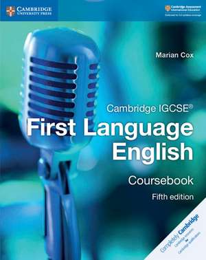 First Language English Coursebook de Marian Cox