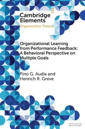 Organizational Learning from Performance Feedback: A Behavioral Perspective on Multiple Goals: A Multiple Goals Perspective de Pino G. Audia