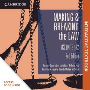 Cambridge Making and Breaking the Law VCE Units 1&2 Digital (Card) de Tim Lee