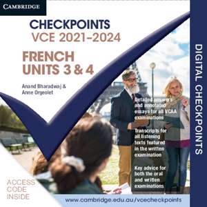 Cambridge Checkpoints VCE French Units 3&4 2021–2027 Digital Card de Anand Bharadwaj