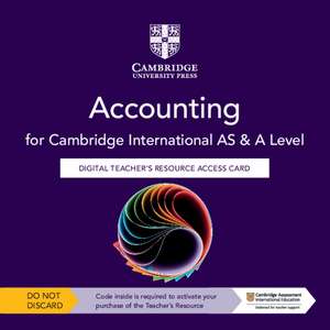 Cambridge International AS & A Level Accounting Digital Teacher's Resource Access Card de Deborah Malpas