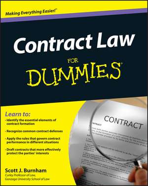 Contract Law For Dummies de SJ Burnham