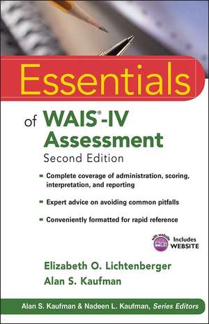 Essentials of WAIS–IV Assessment 2e de EO Lichtenberger