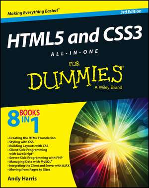 HTML5 and CSS3 All–in–One For Dummies 3e de A. Harris