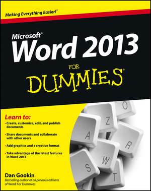 Word 2013 For Dummies de Dan Gookin