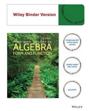 Algebra: Form and Function de William G. McCallum