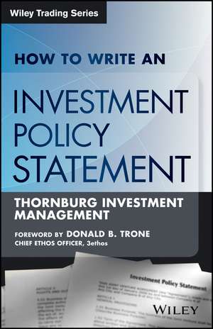 How to Write an Investment Policy Statement de Rocco Dibruno