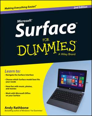 Surface for Dummies de Andy Rathbone