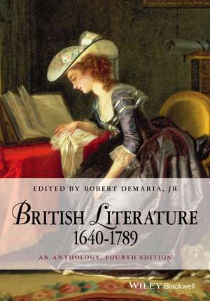 British Literature 1640–1789 – An Anthology 4e de R DeMaria