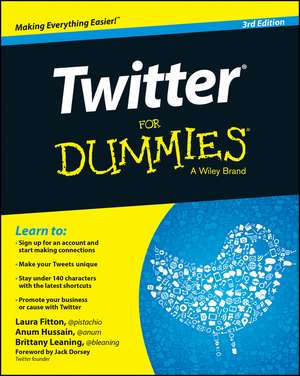 Twitter For Dummies 3e de L Fitton