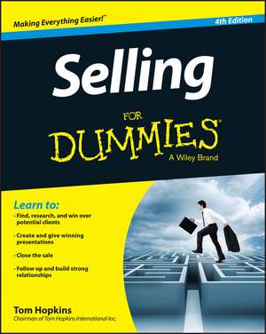 Selling for Dummies de Tom Hopkins