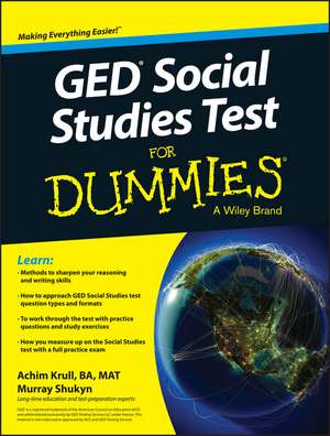 GED Social Studies Test For Dummies de M Shukyn