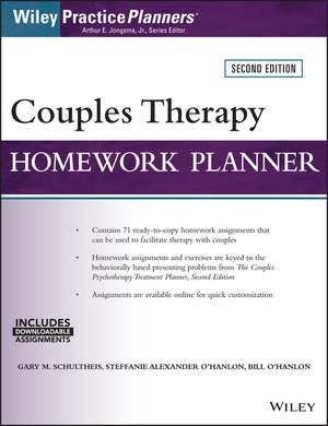 Couples Therapy Homework Planner 2e with Download de GM Schultheis