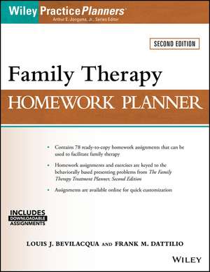 Family Therapy Homework Planner 2e de Bevilacqua