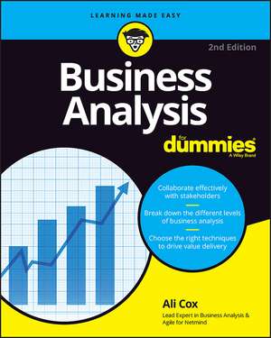 Business Analysis For Dummies de Alison Cox