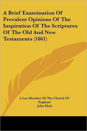 A Brief Examination Of Prevalent Opinions Of The Inspiration Of The Scriptures Of The Old And New Testaments (1861) de A Lay Member Of The Church Of England