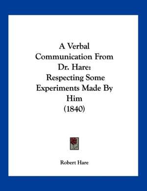 A Verbal Communication From Dr. Hare de Robert Hare