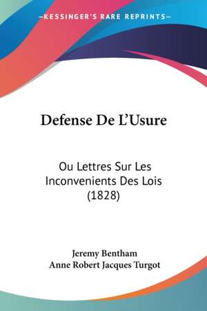 Defense De L'Usure de Jeremy Bentham