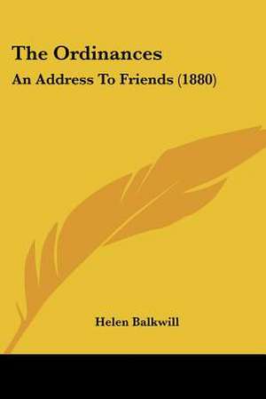 The Ordinances de Helen Balkwill