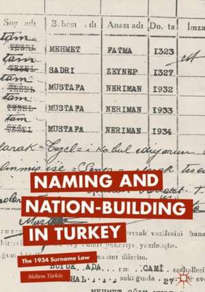 Naming and Nation-building in Turkey: The 1934 Surname Law de Meltem Türköz