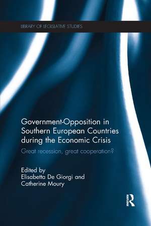 Government-Opposition in Southern European Countries during the Economic Crisis: Great Recession, Great Cooperation? de Elisabetta Giorgi