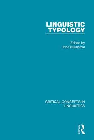 Linguistic Typology de Irina Nikolaeva