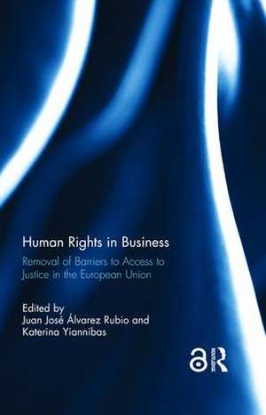 Human Rights in Business: Removal of Barriers to Access to Justice in the European Union de Juan José Álvarez Rubio