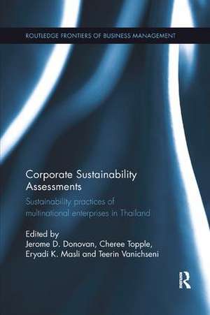 Corporate Sustainability Assessments: Sustainability practices of multinational enterprises in Thailand de Jerome D. Donovan