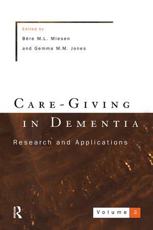 Care-Giving In Dementia 2 de Gemma Jones