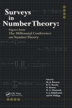 Surveys in Number Theory: Papers from the Millennial Conference on Number Theory de Bruce Berndt