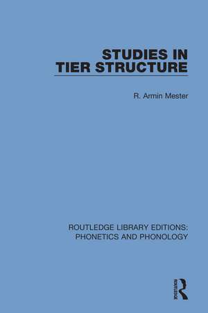 Studies in Tier Structure de R. Armin Mester