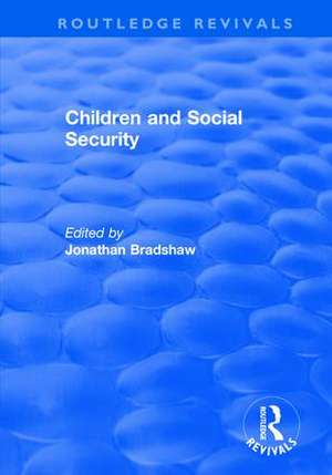 Children and Social Security de Jonathan Bradshaw