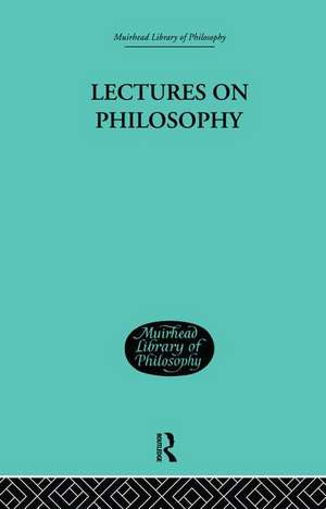 Lectures on Philosophy de George Edward Moore