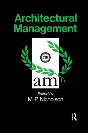 Architectural Management de M. P. Nicholson