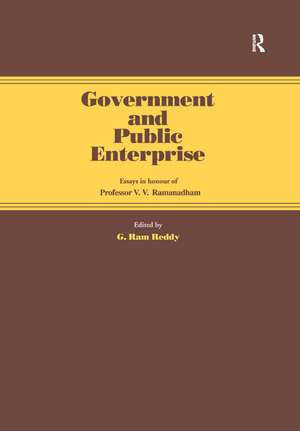 Government and Public Enterprise: Essays in Honour of Professor V.V. Ramanadham de G. Ram Reddy