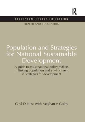 Population and Strategies for National Sustainable Development de Gayl D. Ness