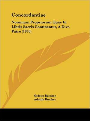 Concordantiae de Gideon Brecher