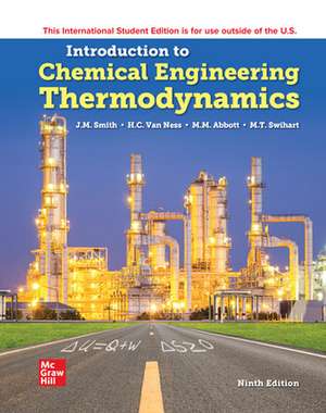 Introduction to Chemical Engineering Thermodynamics ISE de Jm Smith