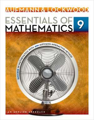 Essentials of Mathematics: Student Solutions Manual de Richard N. Aufmann