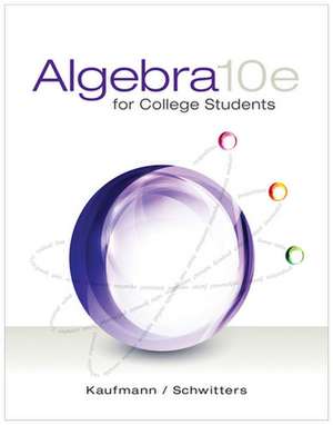 Algebra for College Students de Jerome E. Kaufmann