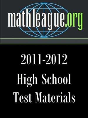 High School Test Materials 2011-2012 de Tim Sanders