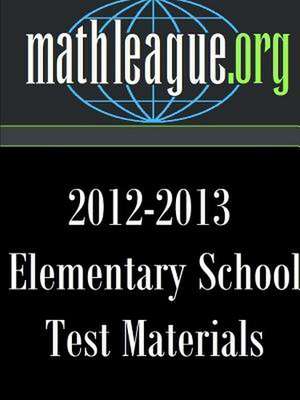 Elementary School Test Materials 2012-2013 de Tim Sanders