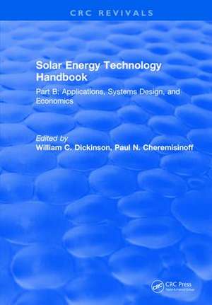 Solar Energy Technology Handbook de E. W. Dickinson