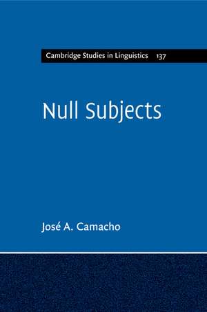 Null Subjects de José A. Camacho