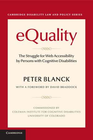 eQuality: The Struggle for Web Accessibility by Persons with Cognitive Disabilities de Peter Blanck