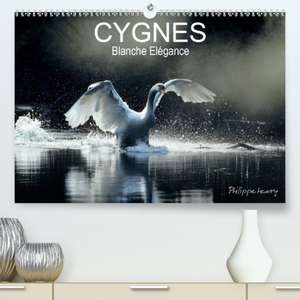 CYGNES. Blanche Elégance(Premium, hochwertiger DIN A2 Wandkalender 2020, Kunstdruck in Hochglanz) de Philippe Henry