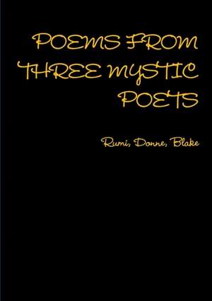 Poems from Three Mystic Poets Rumi, Donne, Blake de Ruth Finnegan